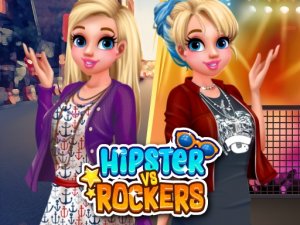 Hipsters vs Rockers Online Fashion Game Dress Up Game